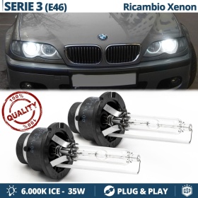 2x D2S Xenon Replacement Bulbs for BMW 3 SERIES E46 HID 6.000K White Ice 35W
