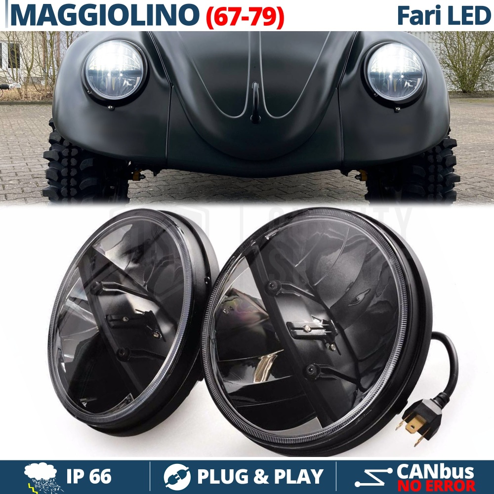 2 Faros Delanteros LED 7" para VW ESCARABAJO 6500K | Luces de Cruce + Carretera 2 Faros Delanteros LED 7" para VW ESCARABAJO 6500K | Luces de Cruce + Carretera