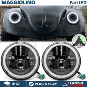 FAROS LED Angel Eyes para VW ESCARABAJO, Luz Blanca 6500K | APROBADO