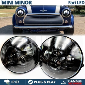 2 Faros Delanteros LED 7" para MINI-MINOR CLASICO 6500K | Luces de Cruce + Carretera + Posición