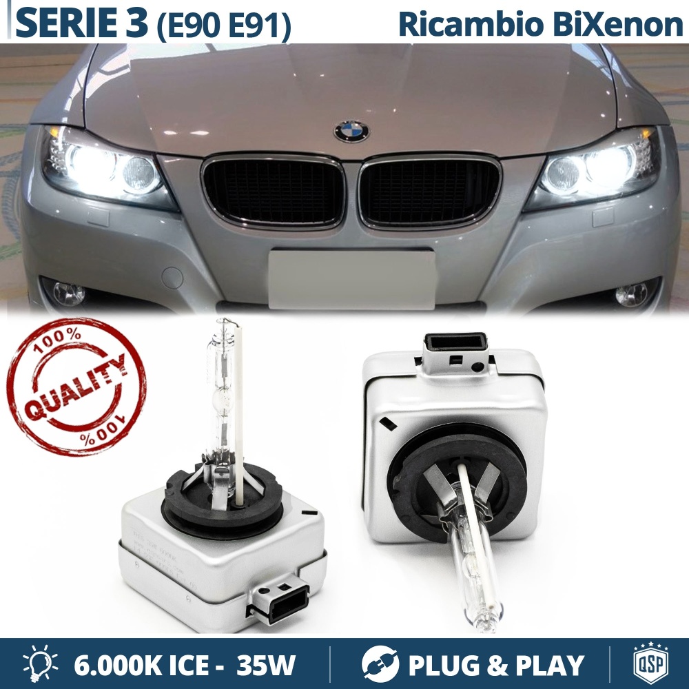 2x D1S Bi-Xenon Replacement Bulbs for BMW 3 SERIES E90/91 HID 6.000K White Ice 35W