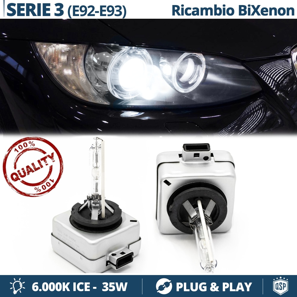 2x D1S Bi-Xenon Replacement Bulbs for BMW 3 SERIES E92/93 HID 6.000K White Ice 35W