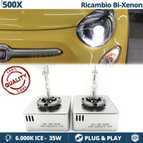 2 Bombillas de Repuesto D5S BI-XENON para FIAT 500X Blanco Frío 6000K 35W