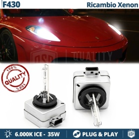 2x Bombillas Xenon de Repuesto para FERRARI F430 Luz 6000K Blanco Frio Lámpara 35W