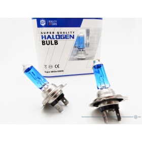 X2 H7 HALOGEN BULBS LIGHTS KIT 12V 55W, POWERFUL HEADLIGHT WHITE, XENON EFFECT, +35 Mt VISIBILITY