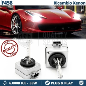 2x Xenon Replacement Bulbs for FERRARI 458 HID 6.000K White Ice 35W