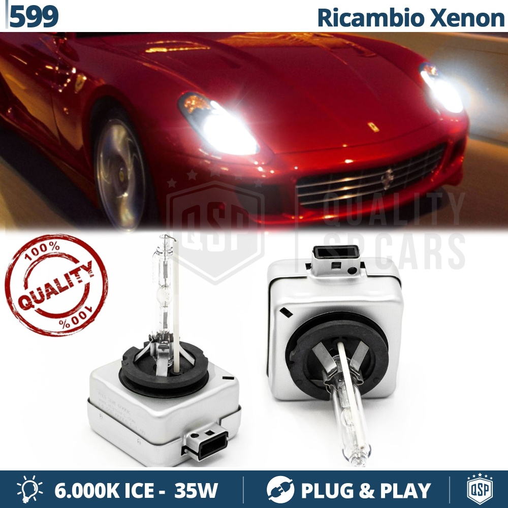 2x Xenon Replacement Bulbs for FERRARI 599 HID 6.000K White Ice 35W 2x Xenon Replacement Bulbs for FERRARI 599 HID 6.000K White Ice 35W