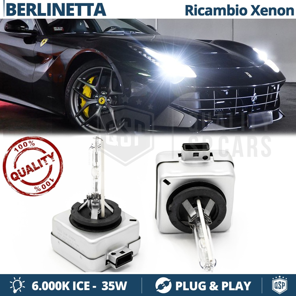 2x Xenon Replacement Bulbs for FERRARI F12 HID 6.000K White Ice 35W 2x Xenon Replacement Bulbs for FERRARI F12 HID 6.000K White Ice 35W