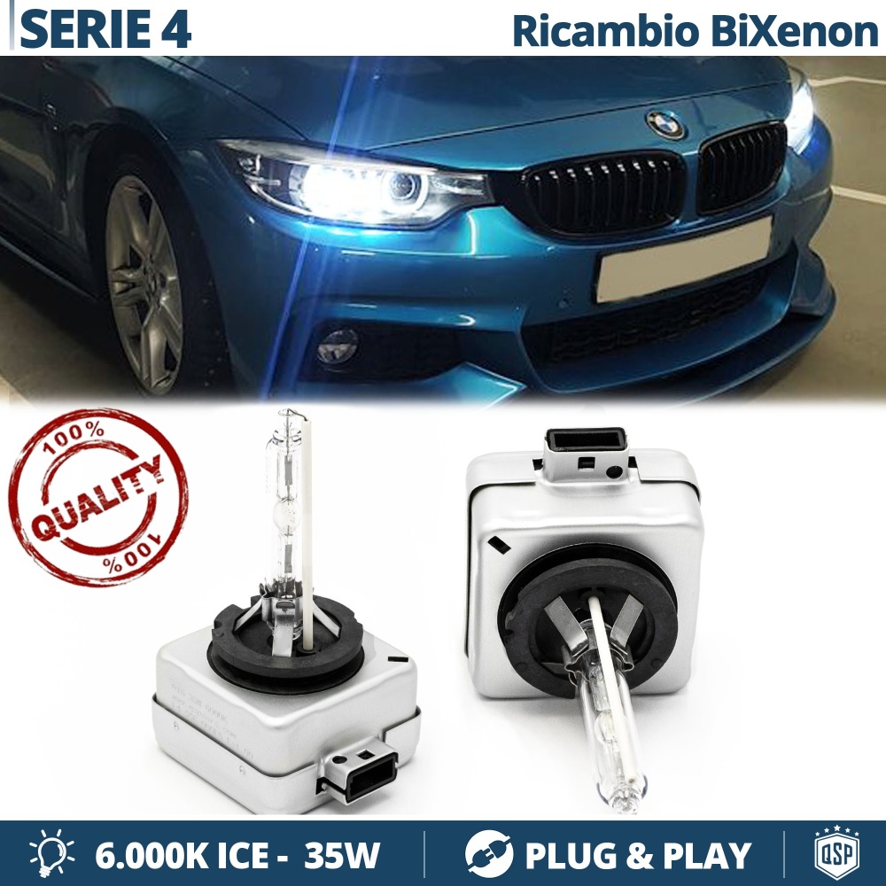 2x D1S Bi-Xenon Brenner Scheinwerferlampe für BMW 4er F32/33/36 Ersatzlampe 6.000K Weiße 35W