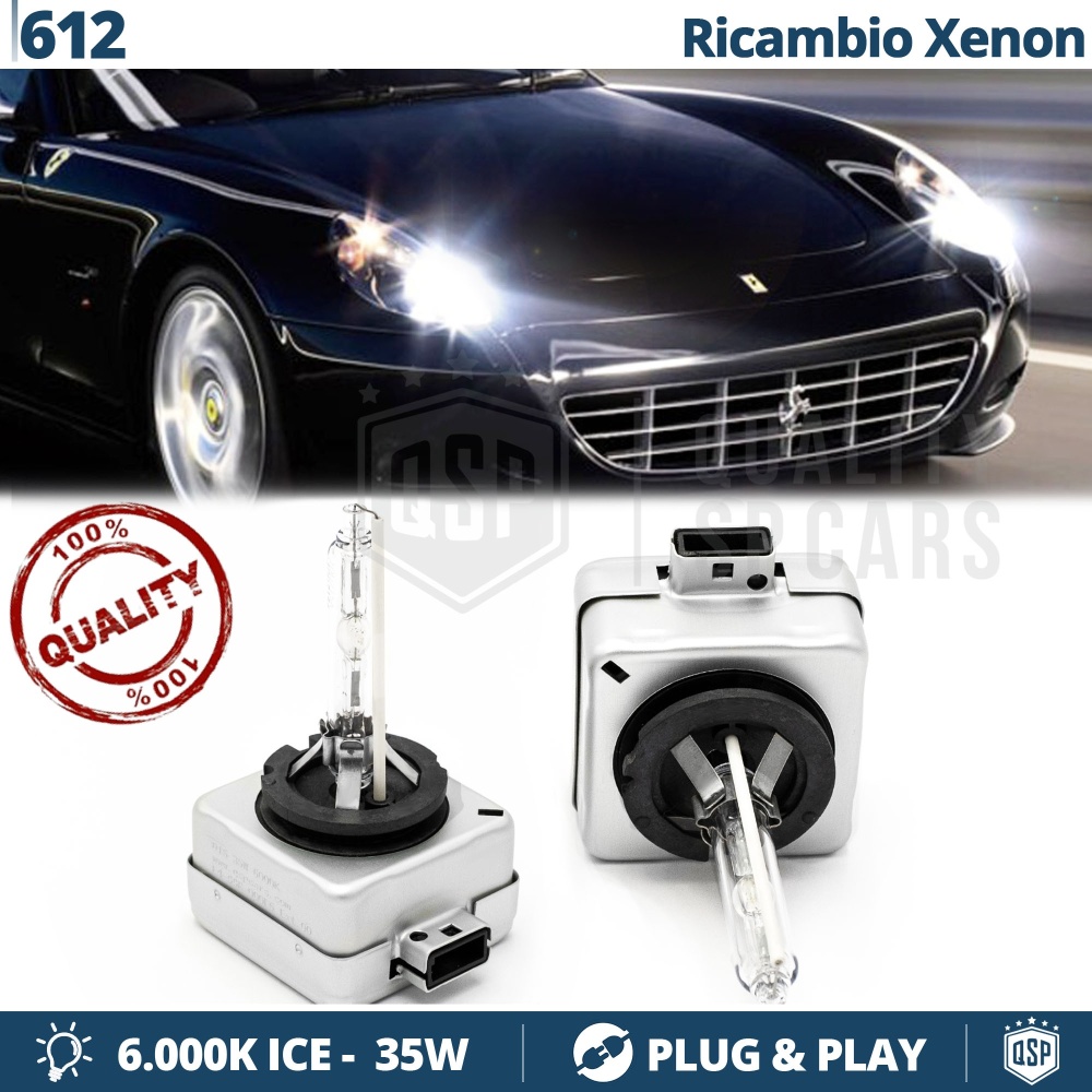 2x Bombillas Xenon de Repuesto para FERRARI 612 Luz 6.000K Blanco Frio Lámpara 35W