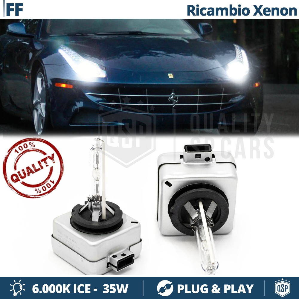 2x Bombillas Xenon de Repuesto para FERRARI FF Luz 6.000K Blanco Frio Lámpara 35W