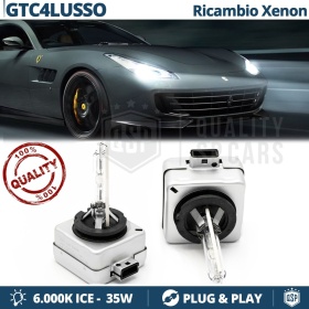 2x Bombillas Xenon de Repuesto para FERRARI GTC4 Luz 6.000K Blanco Frio Lámpara 35W