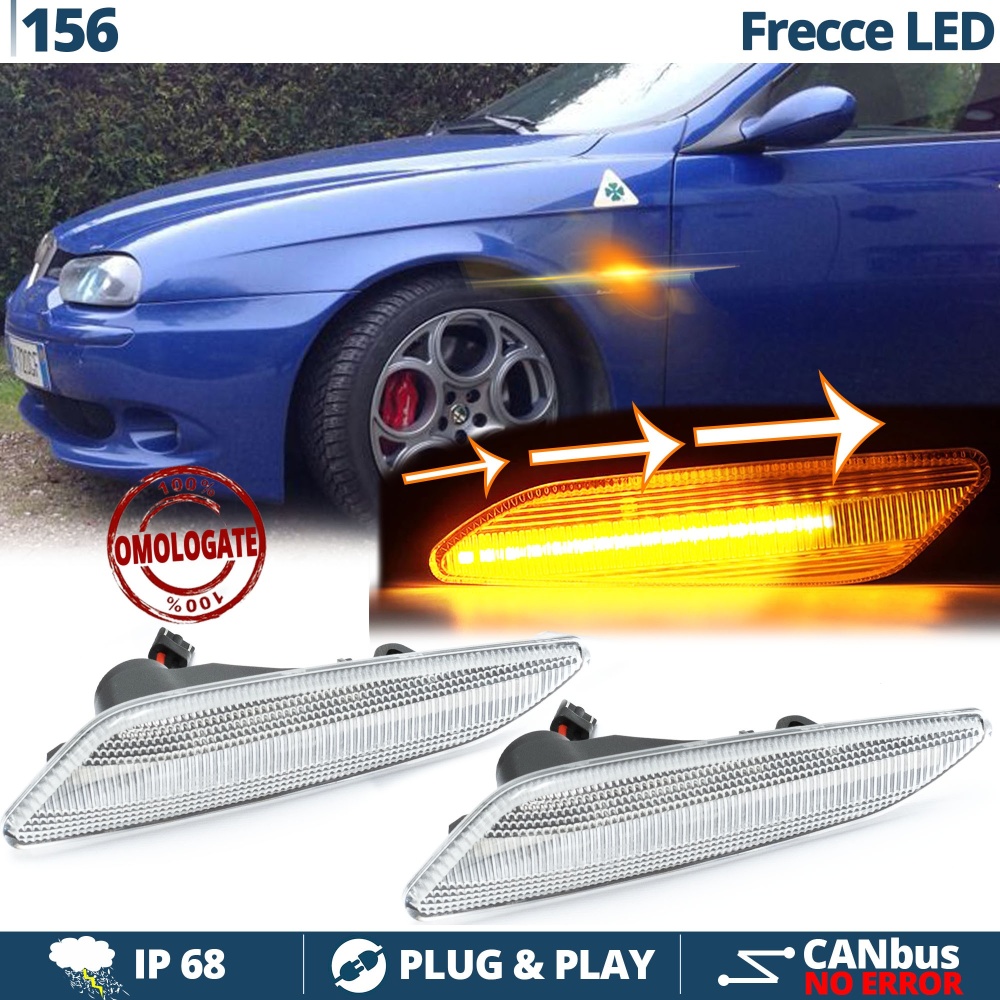 X2 Intermitentes LED para Alfa Romeo 156 Secuenciales Homologados, CANBUS No Error X2 Intermitentes LED para Alfa Romeo 156 Secuenciales Homologados, CANBUS No Error