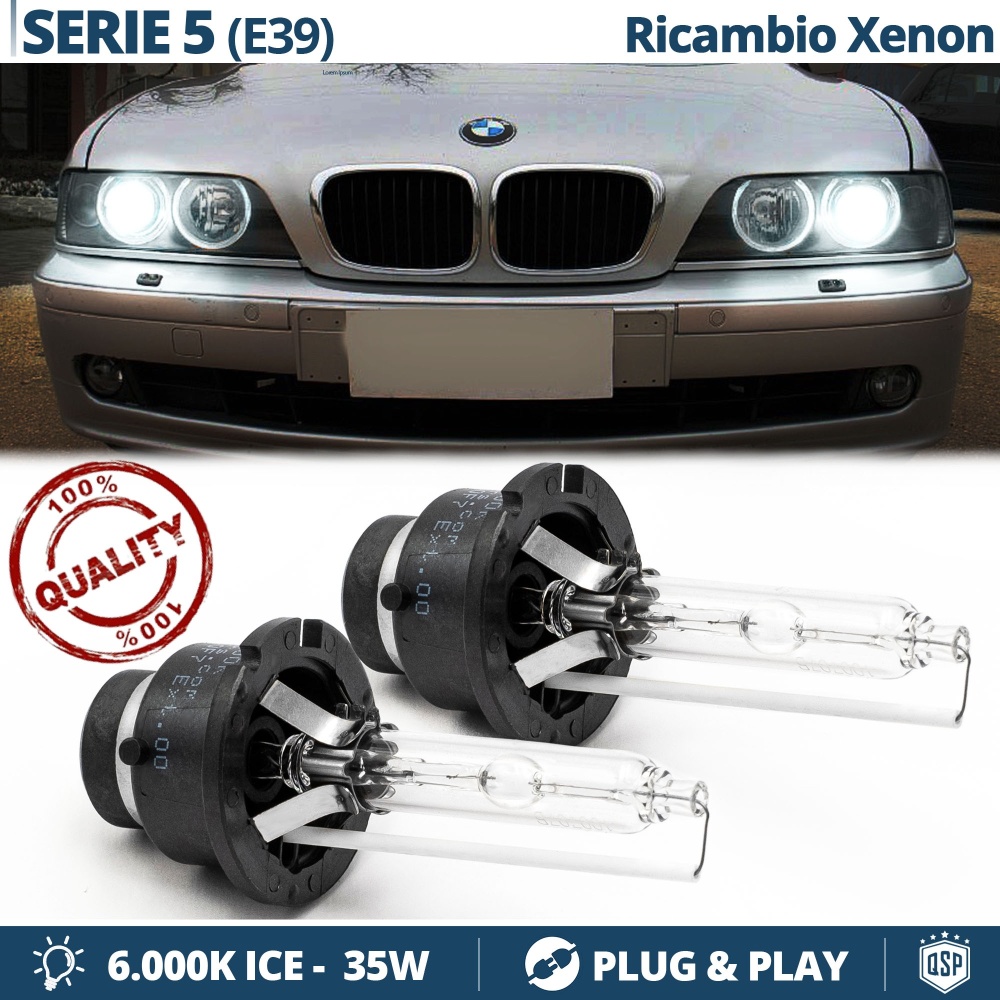 2x D2S Xenon Replacement Bulbs for BMW 5 SERIES E39 HID 6.000K White Ice 35W 2x D2S Xenon Replacement Bulbs for BMW 5 SERIES E39 HID 6.000K White Ice 35W
