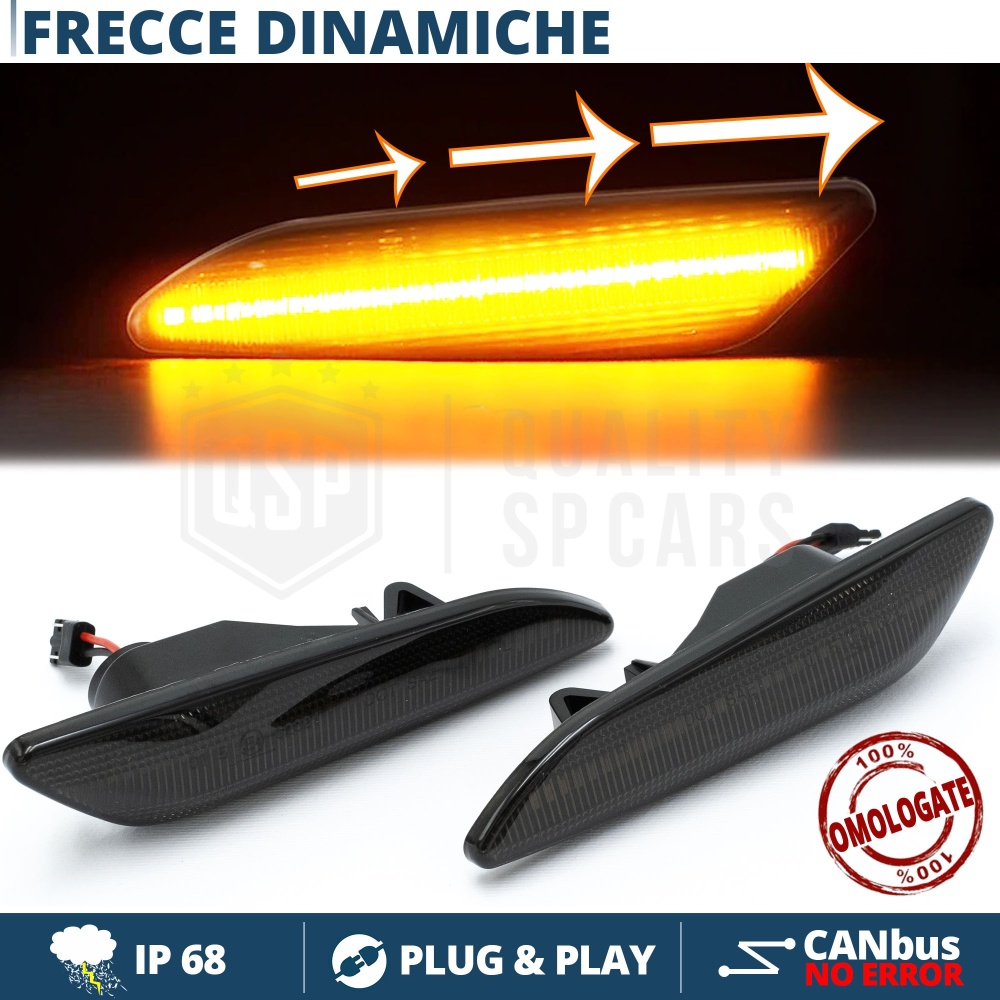 X2 Intermitentes LED para Lancia Secuenciales Homologados, Lente Negra, CANBUS No Error X2 Intermitentes LED para Lancia Secuenciales Homologados, Lente Negra, CANBUS No Error