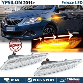 Frecce LED Dinamiche Laterali per Lancia Ypsilon 2 2011-, SEQUENZIALI Omologate, CANbus No Errori