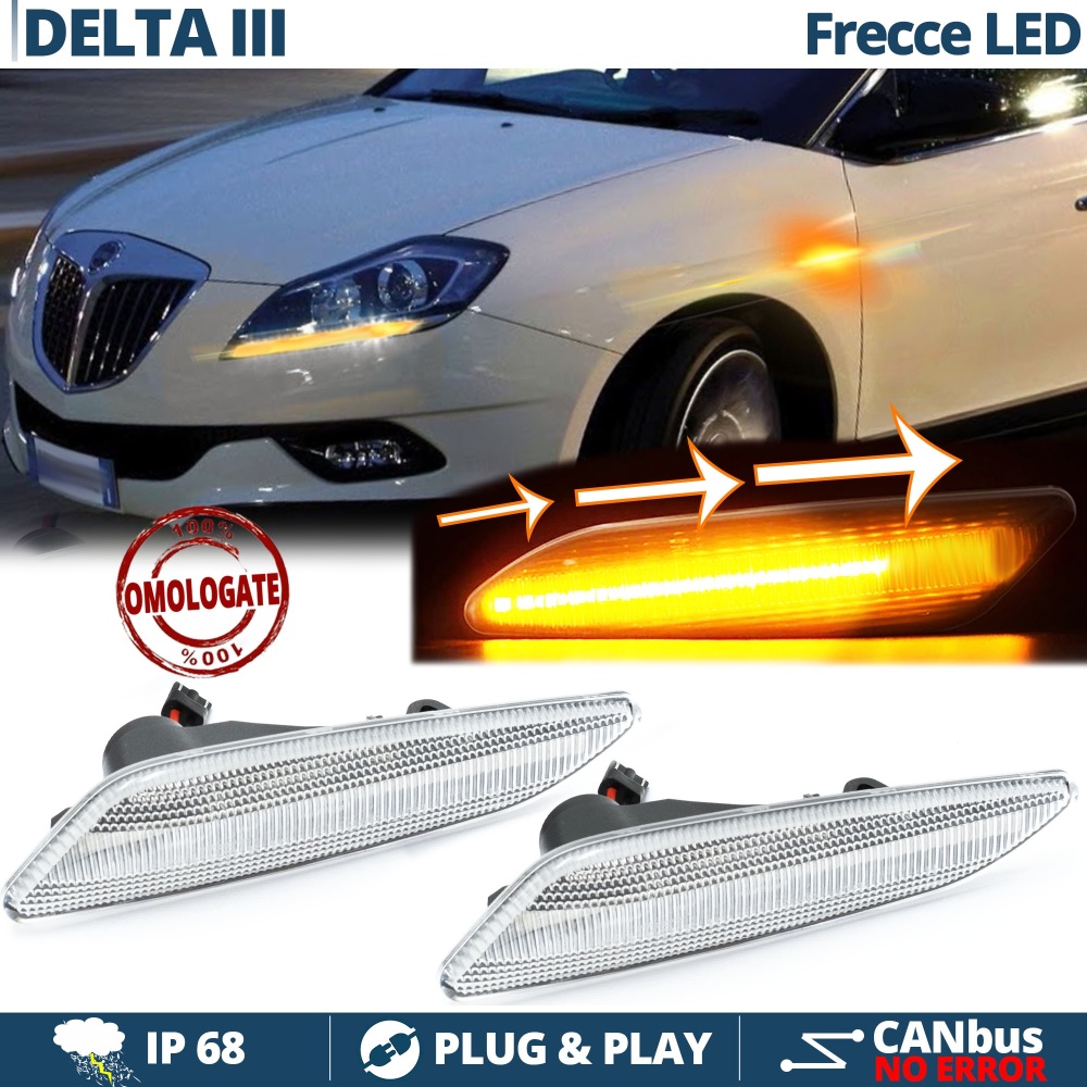 X2 Intermitentes LED para Lancia Delta 3 Secuenciales Homologados, CANbus No Error X2 Intermitentes LED para Lancia Delta 3 Secuenciales Homologados, CANbus No Error
