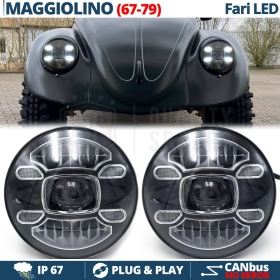 2 Faros Delanteros LED 7" para VW ESCARABAJO 6500K | Luces de Cruce + Carretera + Posición