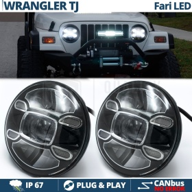 2 Faros Delanteros LED 7" para JEEP WRANGLER TJ 6500K | Luces de Cruce + Carretera + Posición