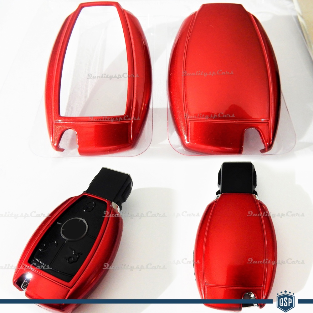 Funda Rígida Llave Mando Rojo para Mercedes Carcasa Protectora en Abs Térmico Funda Rígida Llave Mando Rojo para Mercedes Carcasa Protectora en Abs Térmico