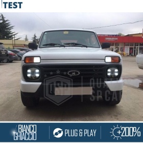 2 Faros Delanteros LED 7" para LADA NIVA 6500K | Luces de Cruce + Carretera + Posición
