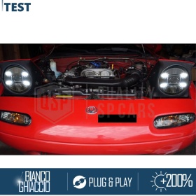 2 Faros Delanteros LED 7" para MAZDA MX-5 1 (NA) 6500K | Luces de Cruce + Carretera + Posición