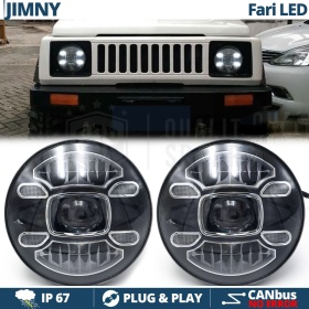 2 Faros Delanteros LED 7" para SUZUKI JIMNY 6500K | Luces de Cruce + Carretera + Posición