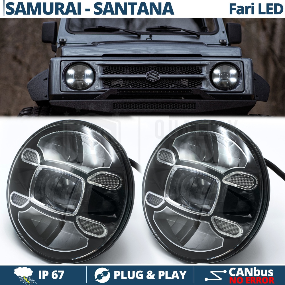 2 Faros Delanteros LED 7" para SUZUKI SAMURAI SJ SANTANA 6500K | Luces de Cruce + Carretera + Posición 2 Faros Delanteros LED 7" para SUZUKI SAMURAI SJ SANTANA 6500K | Luces de Cruce + Carretera + Posición