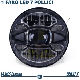 X1 Faro LED DRL 7" Pulgadas para HARLEY DAVINDSON Bobber, Sportster, Dyna con Faro Redondo | Luz Blanca 6500K
