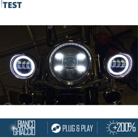 X1 Faro LED DRL 7" Pulgadas para HARLEY DAVINDSON Bobber, Sportster, Dyna con Faro Redondo | Luz Blanca 6500K