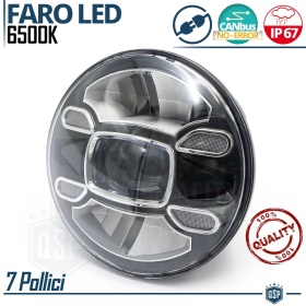 X1 Faro LED DRL 7" Pulgadas para HARLEY DAVINDSON Bobber, Sportster, Dyna con Faro Redondo | Luz Blanca 6500K