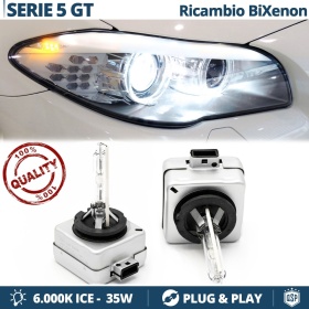 2x Bombillas Bi-Xenon D1S de Repuesto para BMW SERIE 5 GT F07 Luz 6.000K Blanco Frio Lámpara 35W