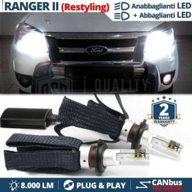 Kit LED H4 para FORD RANGER 2 Facelift T5 Luces de Cruce + Carretera | 6500K 8000LM CANbus