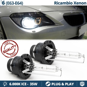 2x D2S Xenon Replacement Bulbs for BMW 6 SERIES E63/ E64 HID 6.000K White Ice 35W