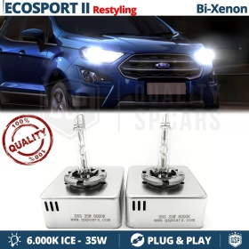 2 Bombillas de Repuesto D5S BI-XENON para FORD ECOSPORT 2 FACELIFT Blanco Frío 6000K 35W