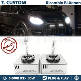 2 Bombillas de Repuesto D5S BI-XENON para FORD TRANSIT, TOURNEO CUSTOM Blanco Frío 6000K 35W