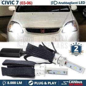 Kit LED H1 para HONDA CIVIC 7 (03-06) Luces de Cruce CANbus | Bombillas LED 6500K 8000LM