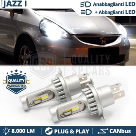 Kit Led H4 para HONDA JAZZ 1 Luces de Cruce + Carretera 6500k 8000LM | Plug & Play CANbus