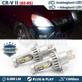 Kit Led H4 para HONDA CR-V 2 (02-05) Luces de Cruce + Carretera 6500k 8000LM | Plug & Play CANbus