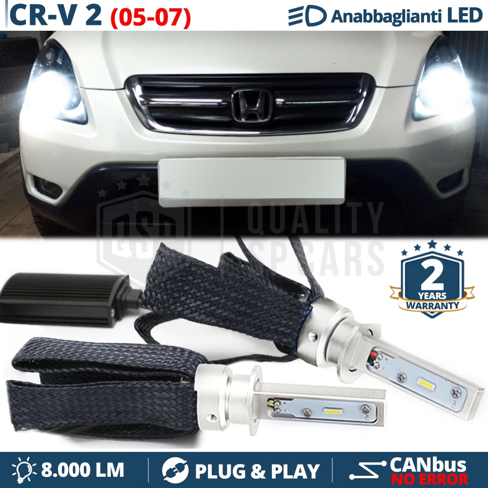 Kit LED H1 para HONDA CR-V 2 Facelift Luces de Cruce CANbus | Bombillas LED 6500K 8000LM