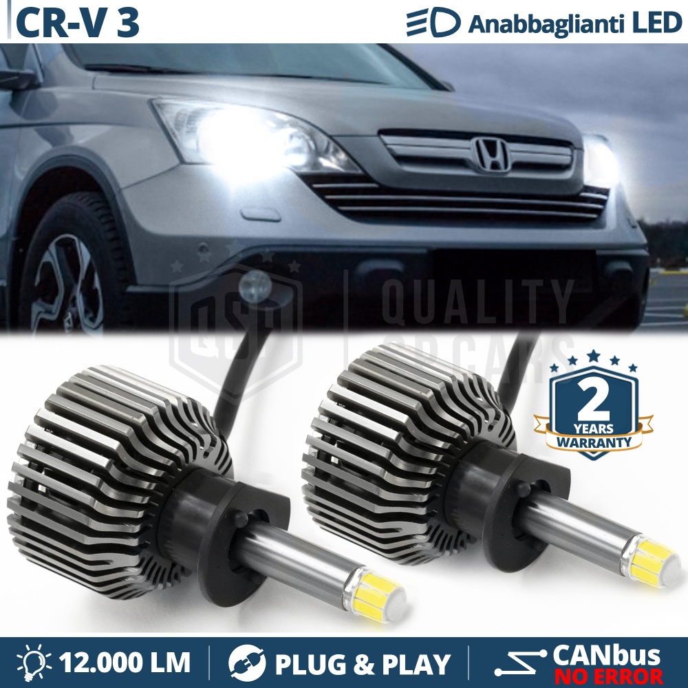 KIT LED H1 para HONDA CR-V 3 Luces de Cruce | Luz Blanca 6500K 12000LM | CANbus SIN error