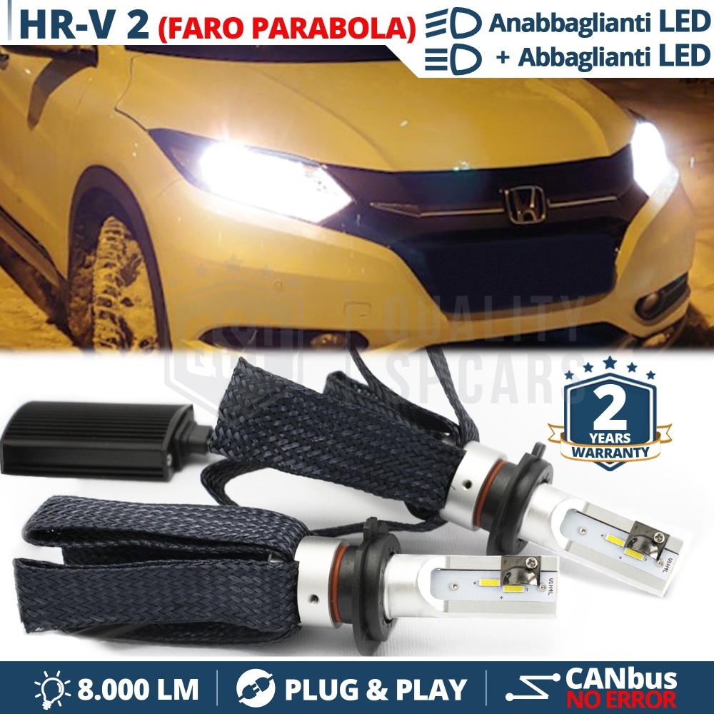 Kit LED H4 para HONDA HR-V 2 Luces de Cruce + Carretera | 6500K 8000LM CANbus