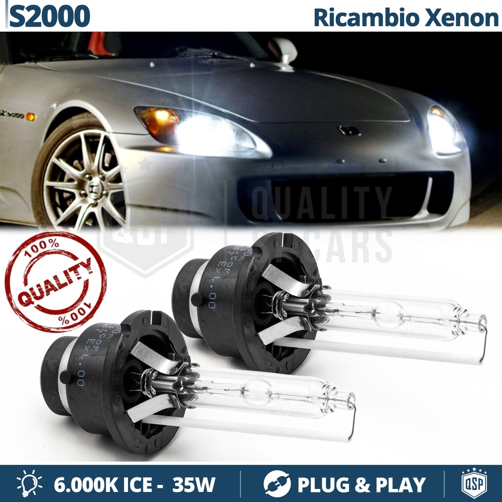 2x Bombillas Xenon D2S de Repuesto para HONDA S2000 Luz 6.000K Blanco Frio Lámpara 35W