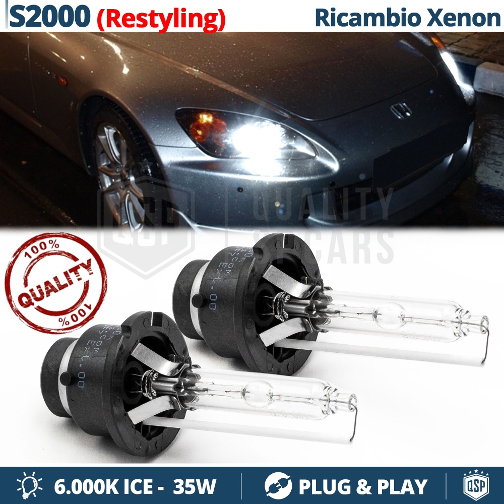 2x D2S Xenon Replacement Bulbs for HONDA S2000 Facelift HID 6.000K White Ice 35W 2x D2S Xenon Replacement Bulbs for HONDA S2000 Facelift HID 6.000K White Ice 35W