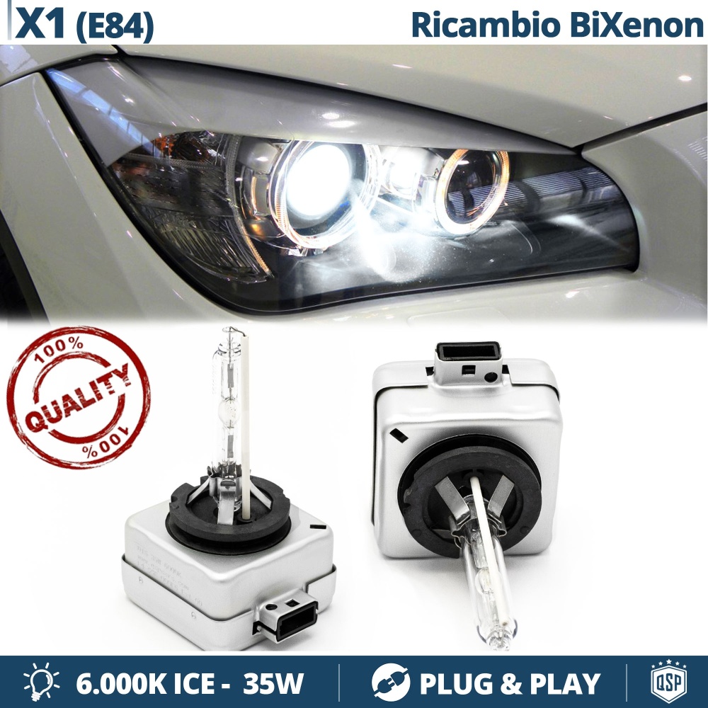 2x Bombillas Bi-Xenon D1S de Repuesto para BMW X1 E84 Luz 6.000K Blanco Frio Lámpara 35W