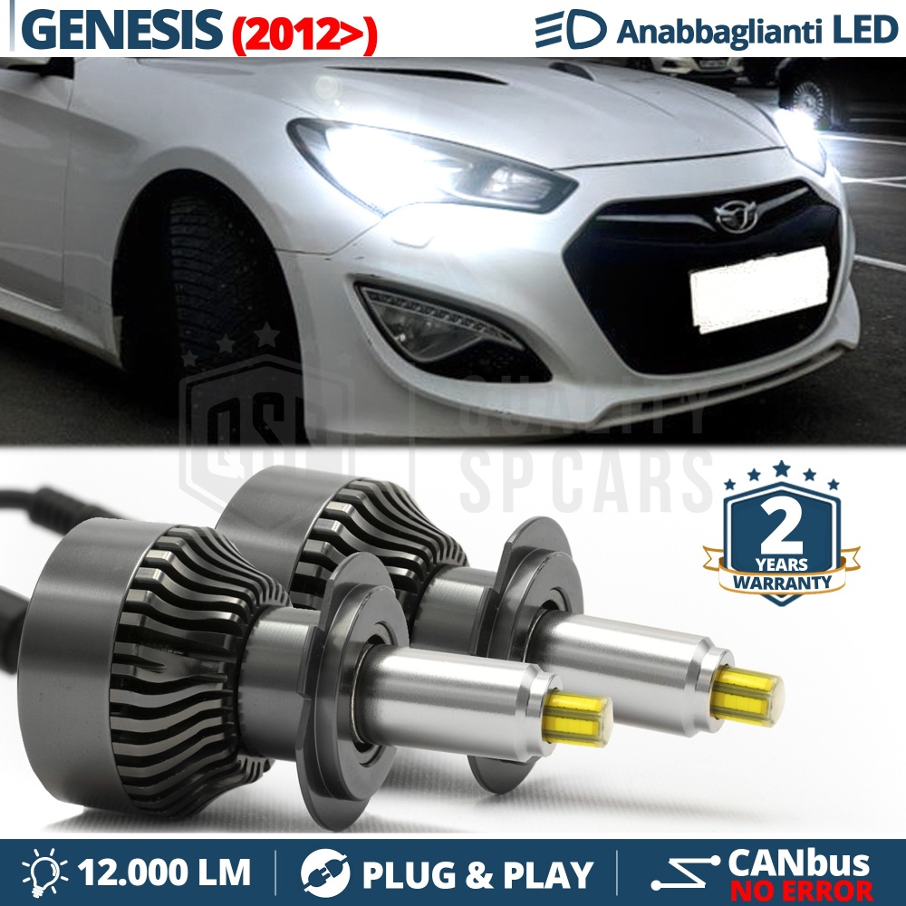 Kit LED H7 para HYUNDAI GENESIS COUPÈ 12-16 Luces de Cruce | Bombillas Led Canbus 6500K 12000LM
