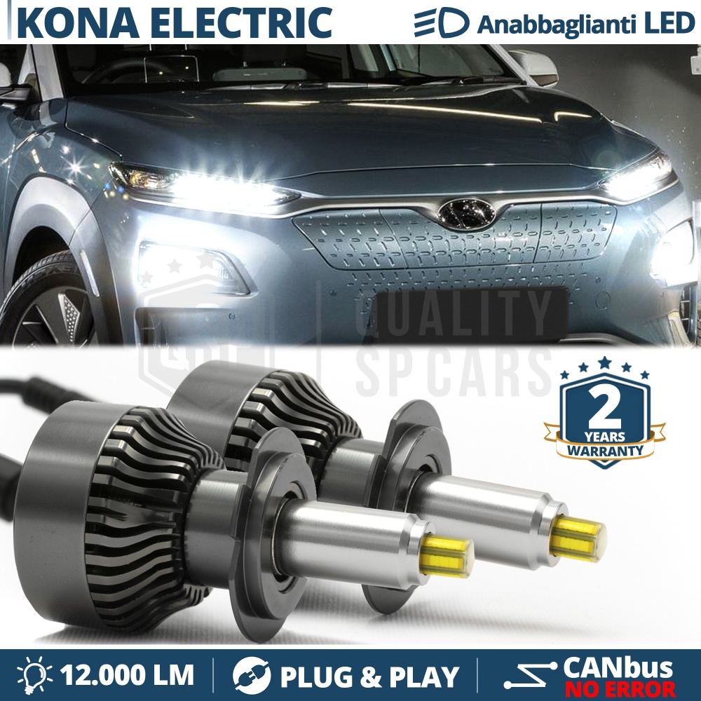 Kit LED H7 para HYUNDAI KONA ELECTRIC Luces de Cruce | Bombillas Led Canbus 6500K 12000LM