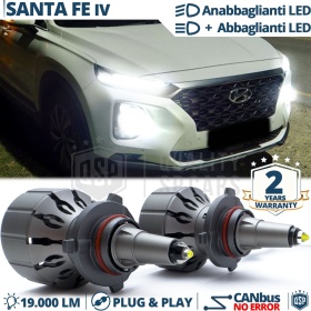 Kit LED HB3 para HYUNDAI SANTA FE 4 Luces de Cruce + Carretera CANbus | 6000K 19000LM