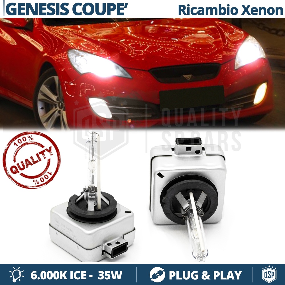 2x Bombillas Xenon D1S de Repuesto para HYUNDAI GENESIS COUPÈ Luz 6.000K Blanco Frio Lámpara 35W