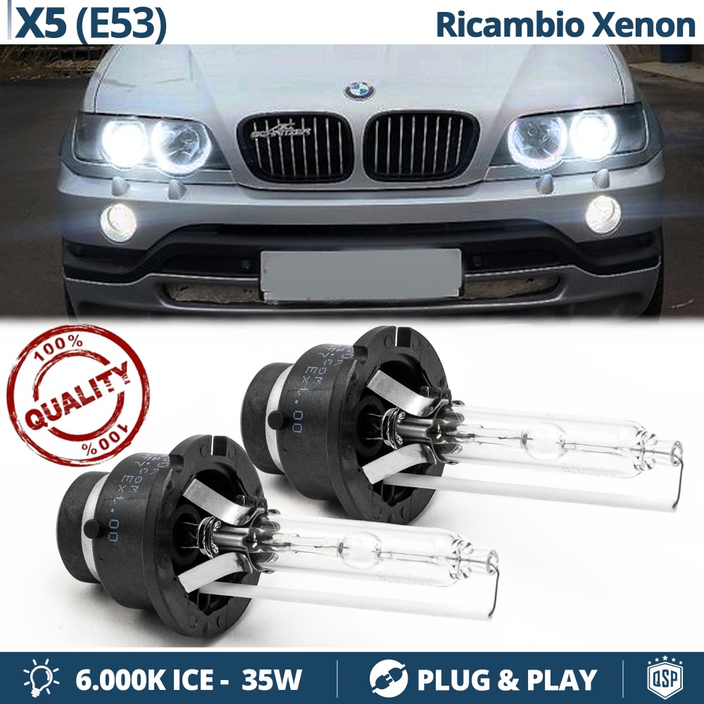 2 D2S Xenon Replacement Bulbs for BMW X5 E53 Pre-Facelift HID 6.000K White Ice 35W 2 D2S Xenon Replacement Bulbs for BMW X5 E53 Pre-Facelift HID 6.000K White Ice 35W